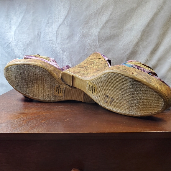 Minx | rare NZ dramatic designer: sexy marbled purple wedge - Picture 2 of 5